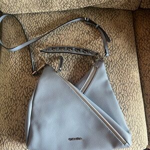 Calvin Klein Gray Shoulder Bag with Modern Design